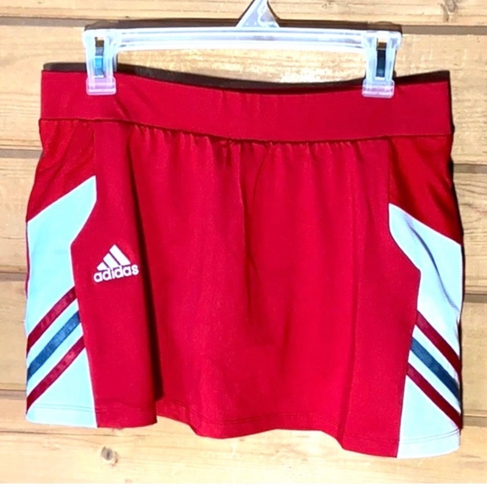 adidas Red and White Women's Skort